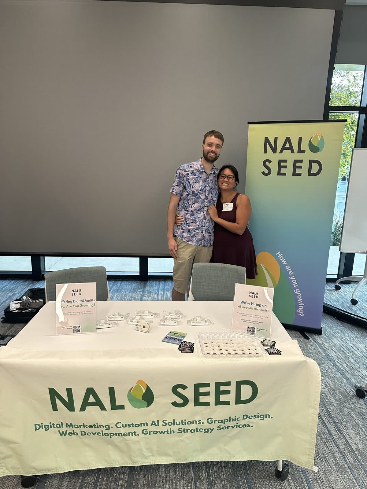 Kelly and Paul Jorg at the Nalo Seed booth