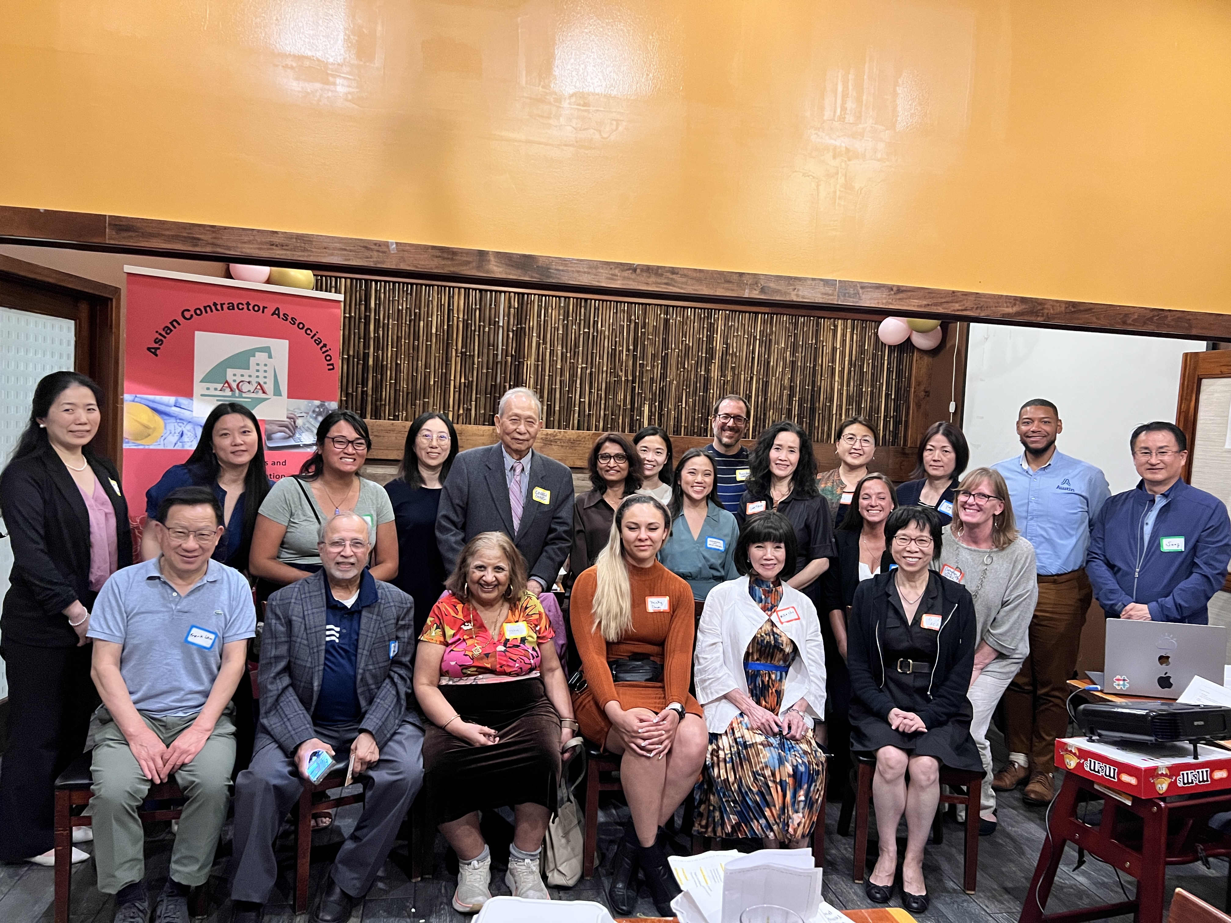 Kelly and fellow attendees at the Asian Contractors & Engineers Association dinner